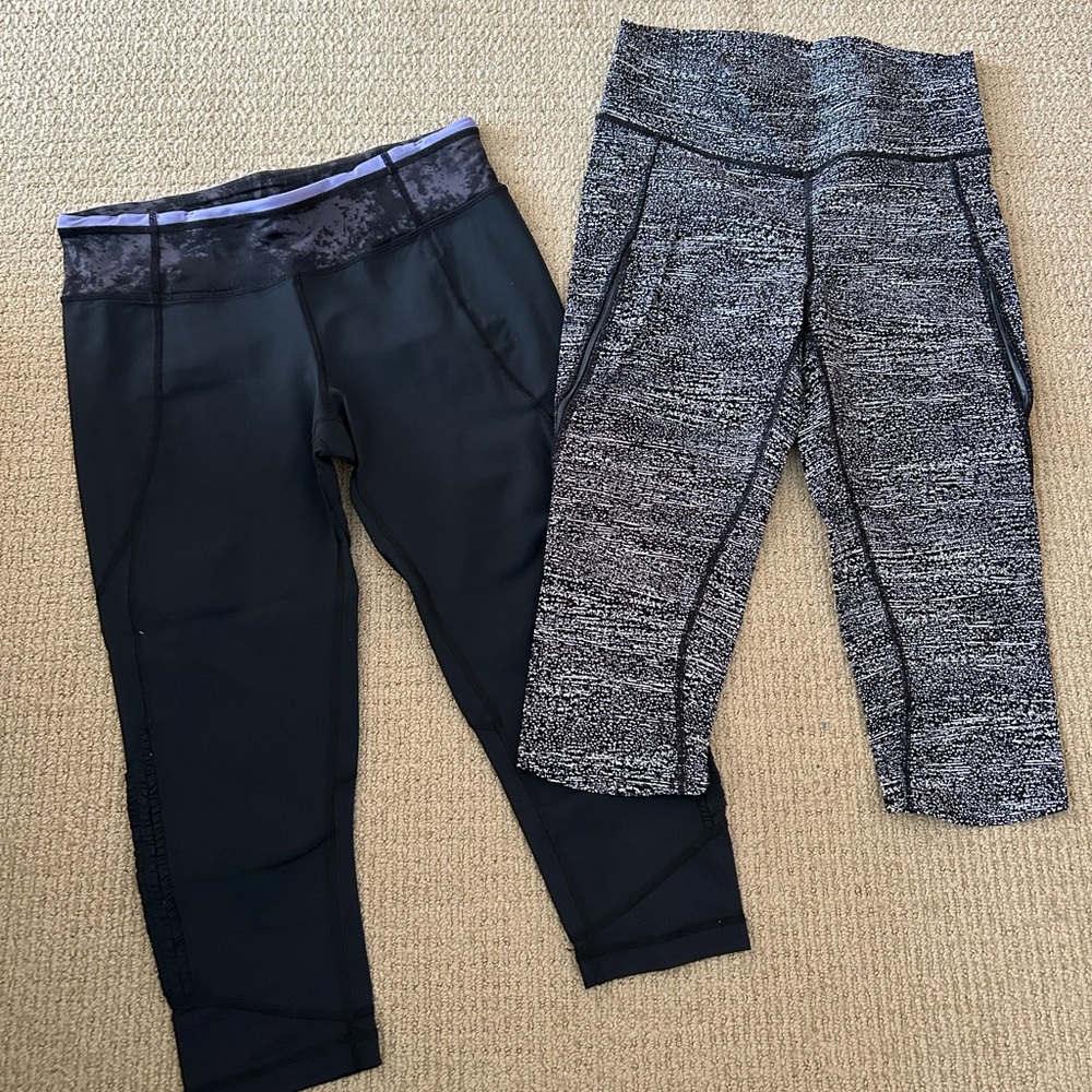 Lululemon short tights! Set of 2. Great style and fit. Both in great condition